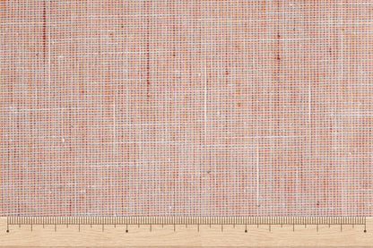 池沼織工房 遠州棉紬 みぞれ オレンジ×シロ ※メートル売り(1＝1m) fabric 池沼織工房 千織 